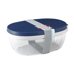 Vue Mepal Saladbox Ellipse boîte à salade de couleur bleu| Krokrodeal