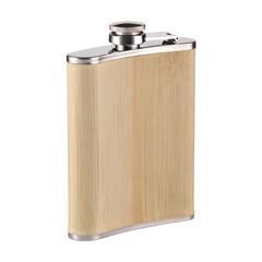 Vue Hipflask Bamboo 200 ml gourde de couleur marron| Krokrodeal