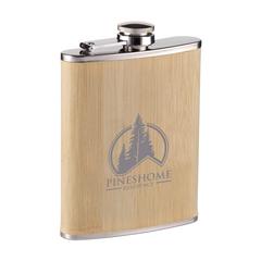 Vue Hipflask Bamboo 200 ml gourde de couleur marron| Krokrodeal