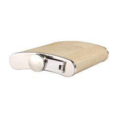 Vue Hipflask Bamboo 200 ml gourde de couleur marron| Krokrodeal
