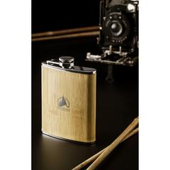 Vue Hipflask Bamboo 200 ml gourde de couleur marron| Krokrodeal
