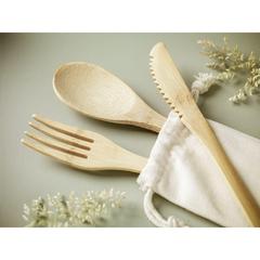 Vue Bambu Ensemble de couverts de couleur marron| Krokrodeal