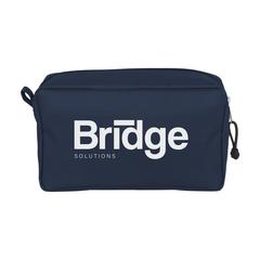 Vue Stacey RPET trousse de toilette de couleur bleu| Krokrodeal