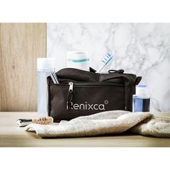 Vue Stacey RPET trousse de toilette de couleur noir| Krokrodeal