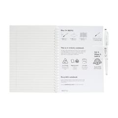 Vue MOYU Erasable Stone Paper Notebook SoftCover 18 pages de couleur noir| Krokrodeal