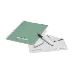 Vue MOYU Erasable Stone Paper Notebook SoftCover 18 pages de couleur vert| Krokrodeal