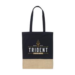 Vue Combi Organic Shopper (160 g/m²) sac shopping de couleur noir| Krokrodeal