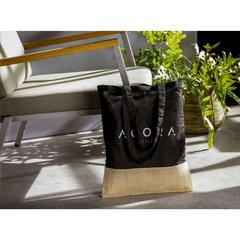 Vue Combi Organic Shopper (160 g/m²) sac shopping de couleur noir| Krokrodeal