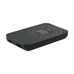 Vue Force Magnetic Recycled Wireless Powerbank 5000 de couleur noir| Krokrodeal