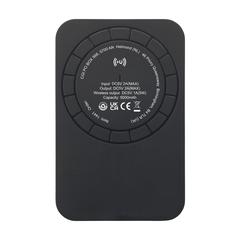 Vue Force Magnetic Recycled Wireless Powerbank 5000 de couleur noir| Krokrodeal