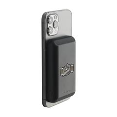 Vue Force Magnetic Recycled Wireless Powerbank 5000 de couleur noir| Krokrodeal