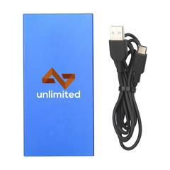 Vue Tecco GRS Recycled Alu Powerbank 5000 chargeur externe de couleur bleu| Krokrodeal