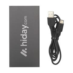 Vue Tecco GRS Recycled Alu Powerbank 5000 chargeur externe de couleur noir| Krokrodeal