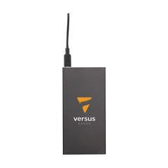 Vue Tecco GRS Recycled Alu Powerbank 5000 chargeur externe de couleur noir| Krokrodeal
