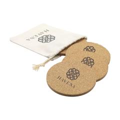 Vue Cork Coaster Set sous-verres de couleur beige| Krokrodeal