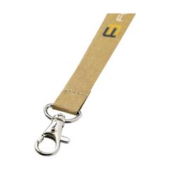 Vue Lanyard Paper 1,5 cm tour de cou de couleur beige| Krokrodeal