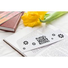 Vue Seed Paper Bookmark marque page de couleur blanc| Krokrodeal