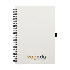 Vue Milk-Carton Wire-O Notebook A5 bloc-notes de couleur beige| Krokrodeal
