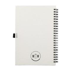 Vue Milk-Carton Wire-O Notebook A5 bloc-notes de couleur beige| Krokrodeal