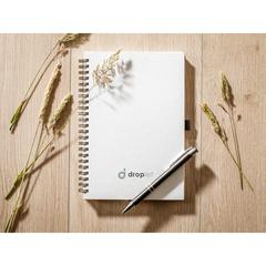 Vue Milk-Carton Wire-O Notebook A5 bloc-notes de couleur beige| Krokrodeal