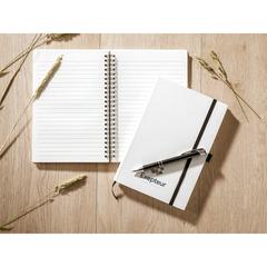 Vue Milk-Carton Wire-O Notebook A5 bloc-notes de couleur beige| Krokrodeal