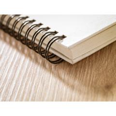 Vue Milk-Carton Wire-O Notebook A5 bloc-notes de couleur beige| Krokrodeal