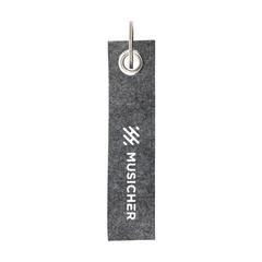 Vue RPET Felt Keyring porte-clés de couleur gris| Krokrodeal
