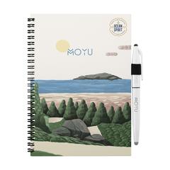 Vue MOYU Erasable Stone Paper Notebook Custom SoftCover de couleur -| Krokrodeal