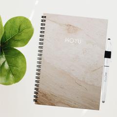 Vue MOYU Erasable Stone Paper Notebook Custom SoftCover de couleur -| Krokrodeal