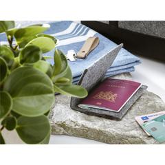 Vue Identify GRS RPET Felt porte pièce d'identité de couleur gris| Krokrodeal