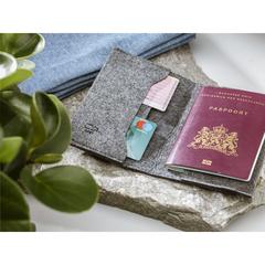Vue Identify GRS RPET Felt porte pièce d'identité de couleur gris| Krokrodeal
