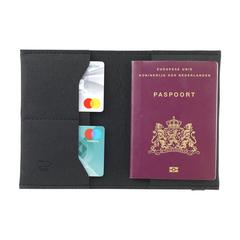 Vue Identify GRS RPET Felt porte pièce d'identité de couleur noir| Krokrodeal