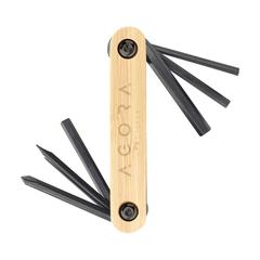 Vue Bamboo Black Tool outil multifonction de couleur marron| Krokrodeal