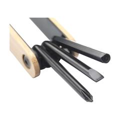 Vue Bamboo Black Tool outil multifonction de couleur marron| Krokrodeal