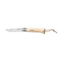 Vue Opinel Inox No 8 couteau de poche de couleur marron| Krokrodeal