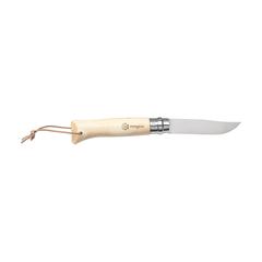 Vue Opinel Inox No 8 couteau de poche de couleur marron| Krokrodeal