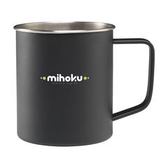 Vue Hutch 400 ml mug de couleur noir| Krokrodeal