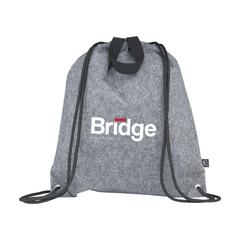 Vue RPET Felt PromoBag Plus sac à dos de couleur gris| Krokrodeal