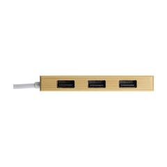 Vue Bamboo USB Hub de couleur marron| Krokrodeal