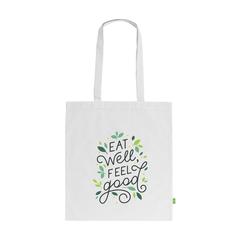 Vue Organic Cotton Shopper (140 g/m²) sac de couleur blanc| Krokrodeal