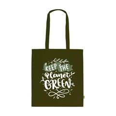 Vue Organic Cotton Shopper (140 g/m²) sac de couleur vert| Krokrodeal