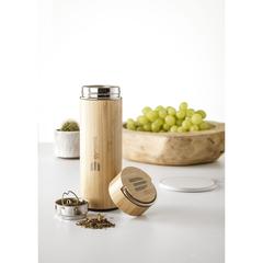 Vue Nikko 330 ml thermos en bambou de couleur marron| Krokrodeal