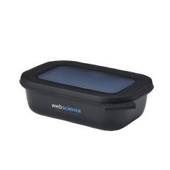 Vue Mepal Cirqula rectangulaire multi-usage 500 ml lunchbox de couleur noir| Krokrodeal