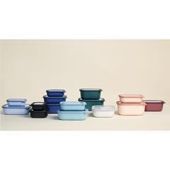Vue Mepal Cirqula rectangulaire multi-usage 500 ml lunchbox de couleur bleu| Krokrodeal
