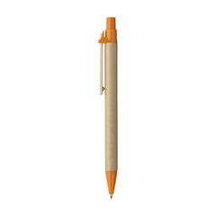 Vue PaperWrite stylo en carton de couleur orange| Krokrodeal