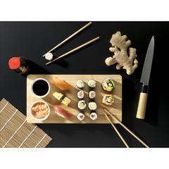 Vue Temaki Bamboo Sushi Tray ensemble cadeau de couleur marron| Krokrodeal
