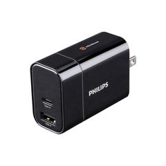 Vue Philips Travel Charger chargeur de voyage de couleur noir| Krokrodeal