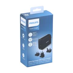 Vue Philips Travel Charger chargeur de voyage de couleur noir| Krokrodeal