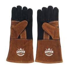 Vue Gusta Gants de barbecue de couleur marron| Krokrodeal