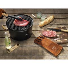 Vue Gusta Gants de barbecue de couleur marron| Krokrodeal